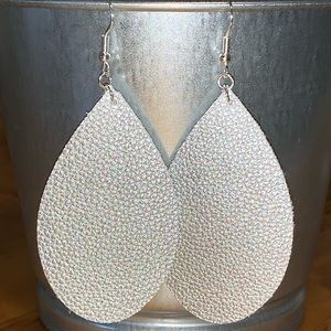 Faux Leather Drop Earrings